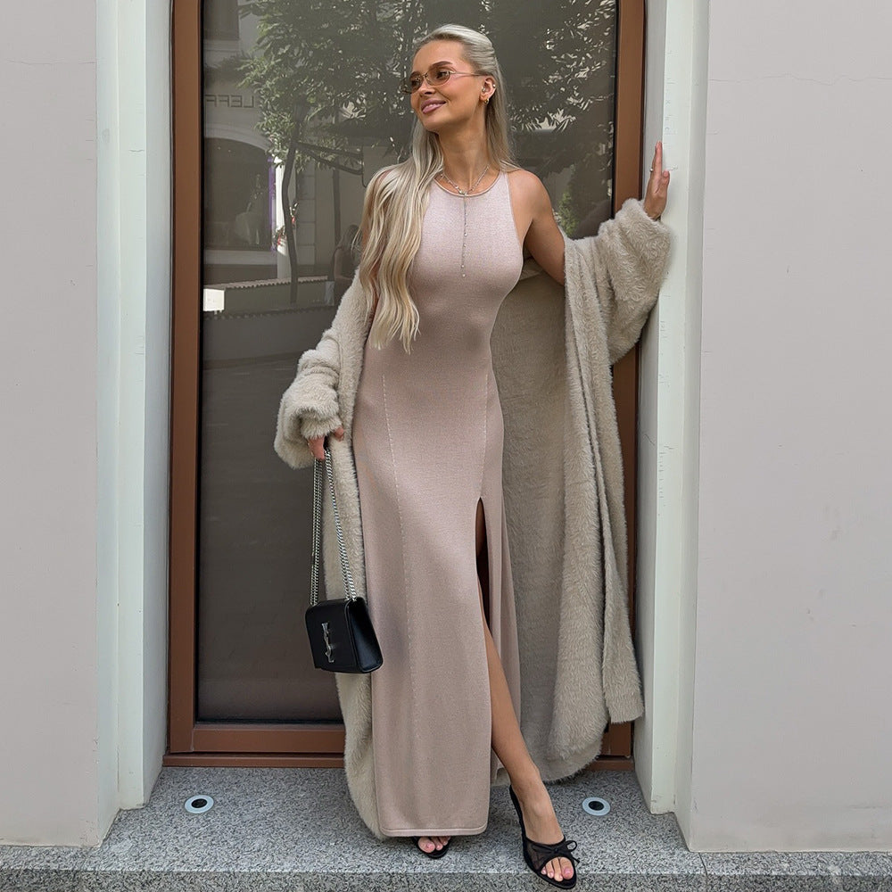 Damen Längerer kuscheliger Cardigan mit weitem Schnitt EB