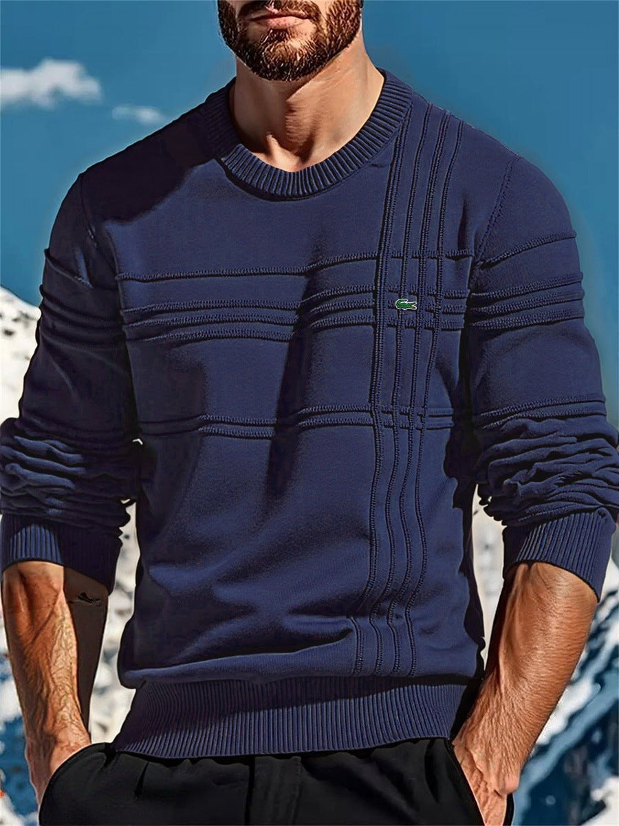 Herren stylischer Strickpullover mit einzigartigen Texturdetails EB