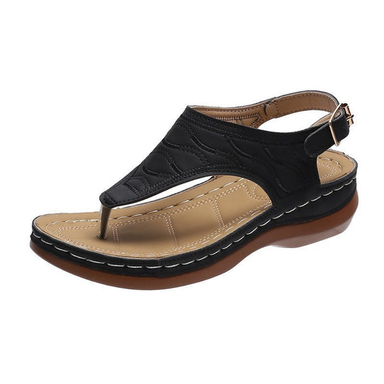 Damen Komfortable Zehentrenner-Sandalen mit ergonomischer Fußbett-Technologie EB