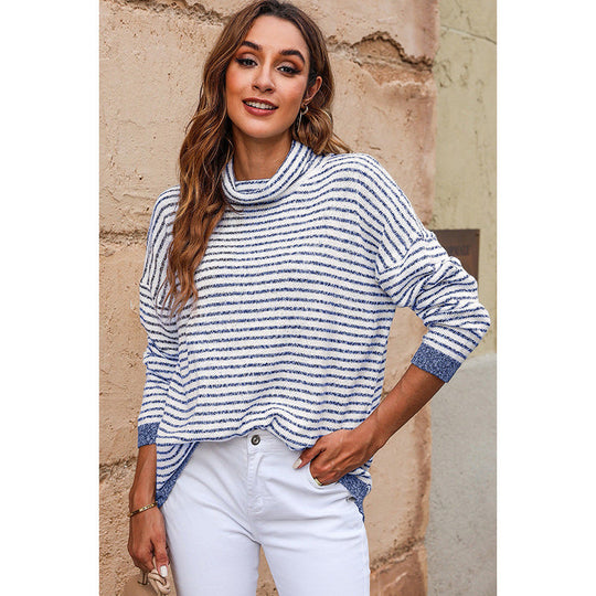 EB | Wollmischung Damen Rollkragenpullover mit Langen Ärmeln