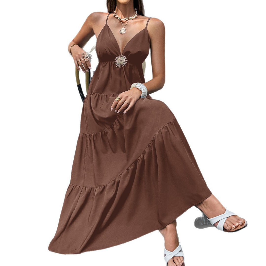 Damen Maxikleid mit zartem Verzierungsdetail EB