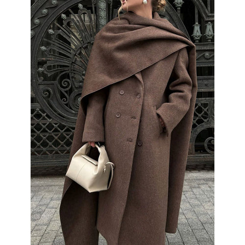 Damen Übergroße Mantel-Wrap EB