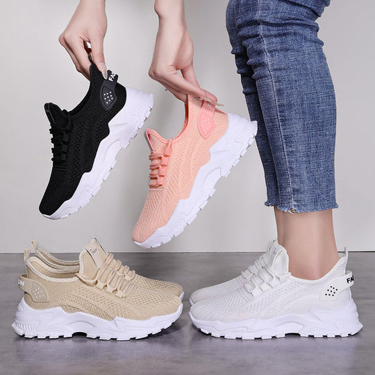 Damen modische Sport Sneakers mit atmungsaktiver Mesh-Oberfläche und stabiler Dämpfung EB