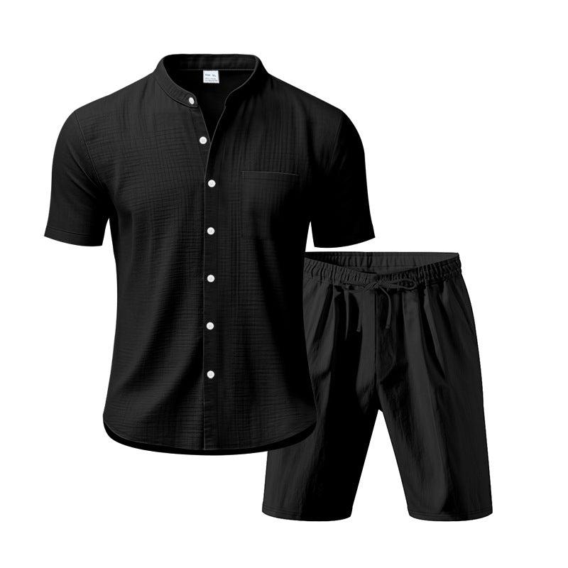 Herren Kurzarm-Set mit hochwertigem, atmungsaktivem Gewebe und elastischem Bund EB
