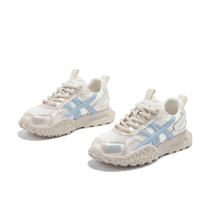 Damen Sportliche Trend-Sneaker mit atmungsaktiven Mesh-Obermaterialien und stoßdämpfender Sohle EB