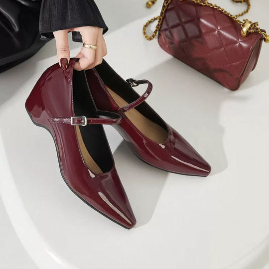 Damen Mary Jane Pumps mit schickem Riemchen EB