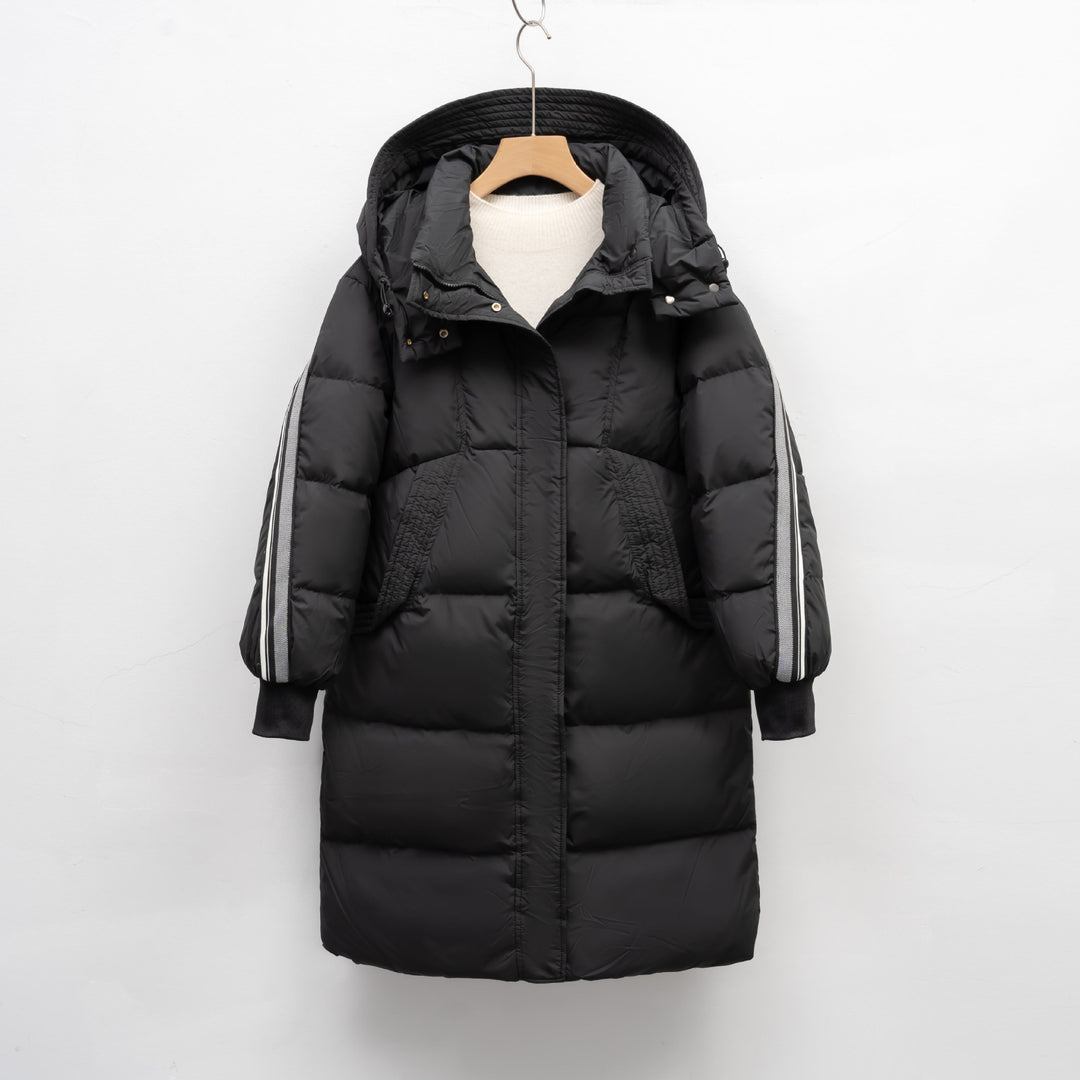 Damen Isolierter Wintermantel mit funktionalen Taschen und verstellbarer Kapuze EB