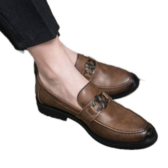 Damen Elegante Mokassins aus hochwertigem Leder mit modischem Schnallenverschluss EB 1771406150