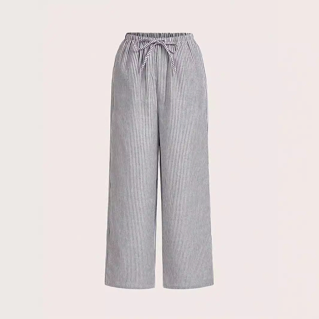 Damen Hochtaillierte Freizeithose mit breitem Bein EB