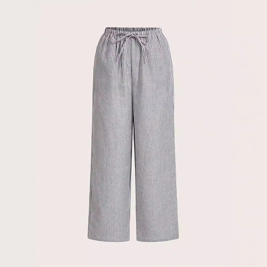 Damen Hochtaillierte Freizeithose mit breitem Bein EB