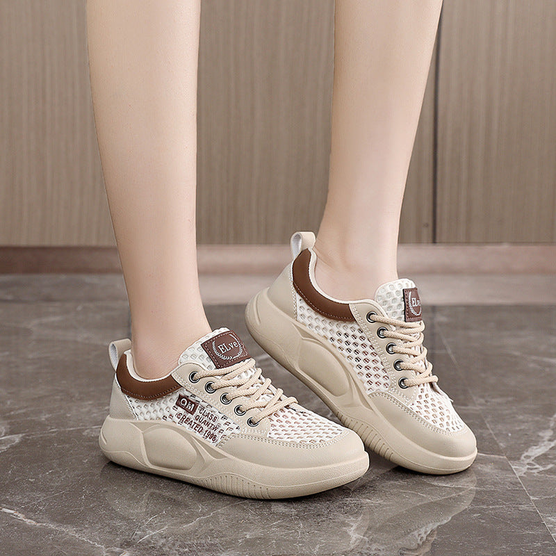 Damen Atmungsaktive Sneakers mit modischem Netzdesign und dämpfender Sohle EB