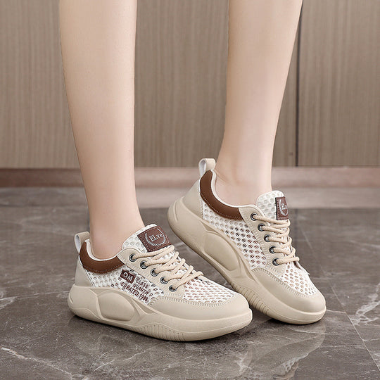 Damen Atmungsaktive Sneakers mit modischem Netzdesign und dämpfender Sohle EB