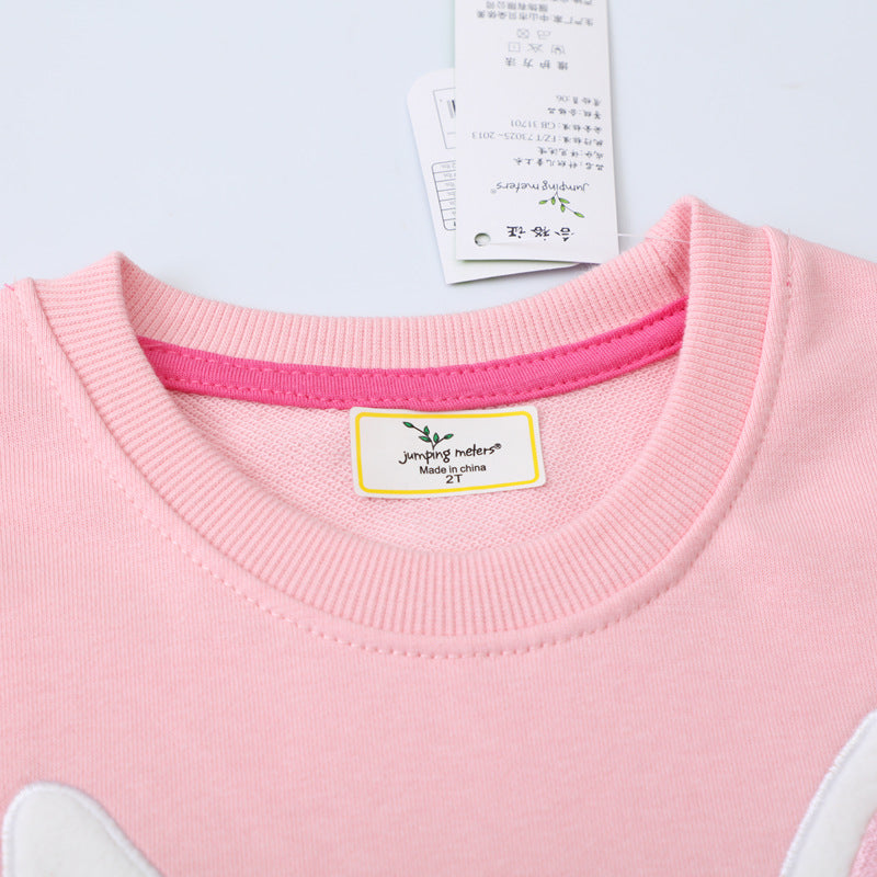 Mädchen Sweatshirt mit niedlichem Hasenmotiv EB