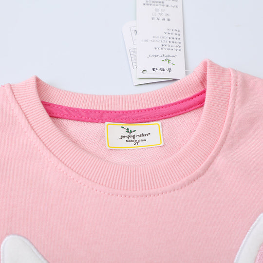 Mädchen Sweatshirt mit niedlichem Hasenmotiv EB