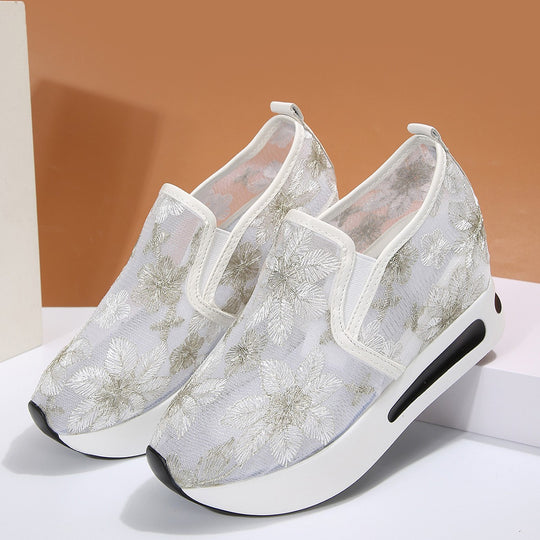 Damen Modische Sneaker mit floralem Design EB