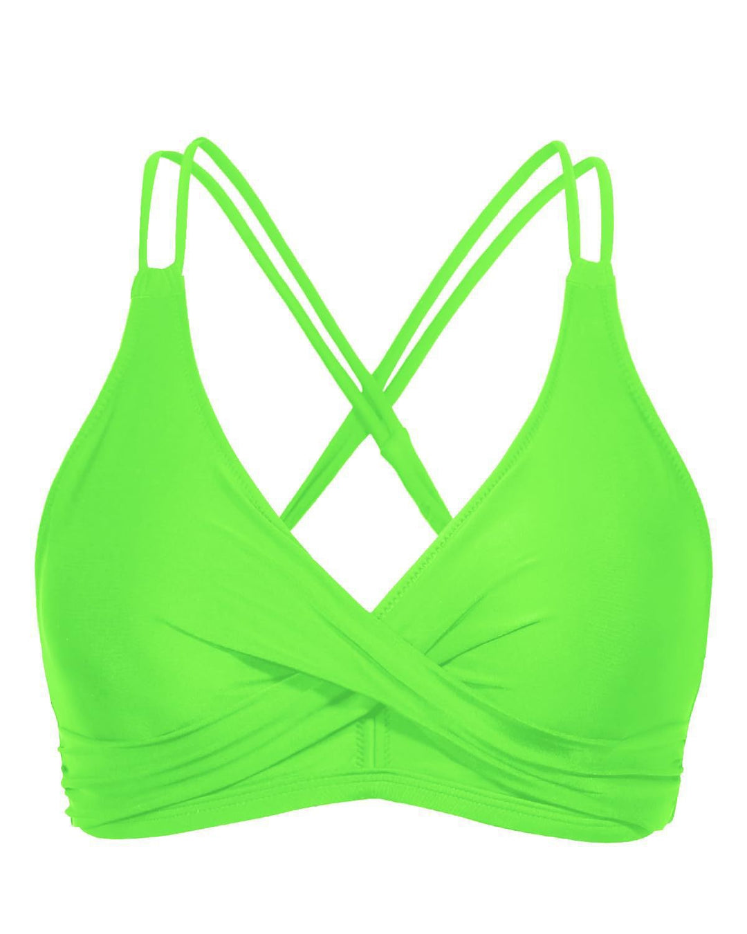 Damen Sportliches Bikinioberteil mit raffiniertem Wickeldesign EB
