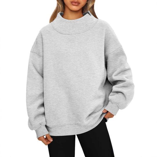 Damen Hochwertiger Stehkragen-Sweater EB