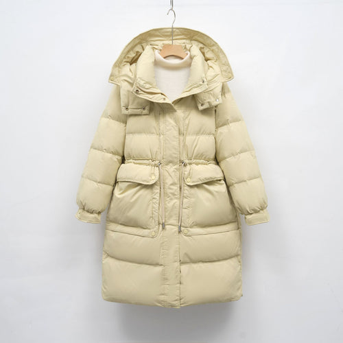 Damen isolierte Winterjacke mit verstellbarem Bund EB
