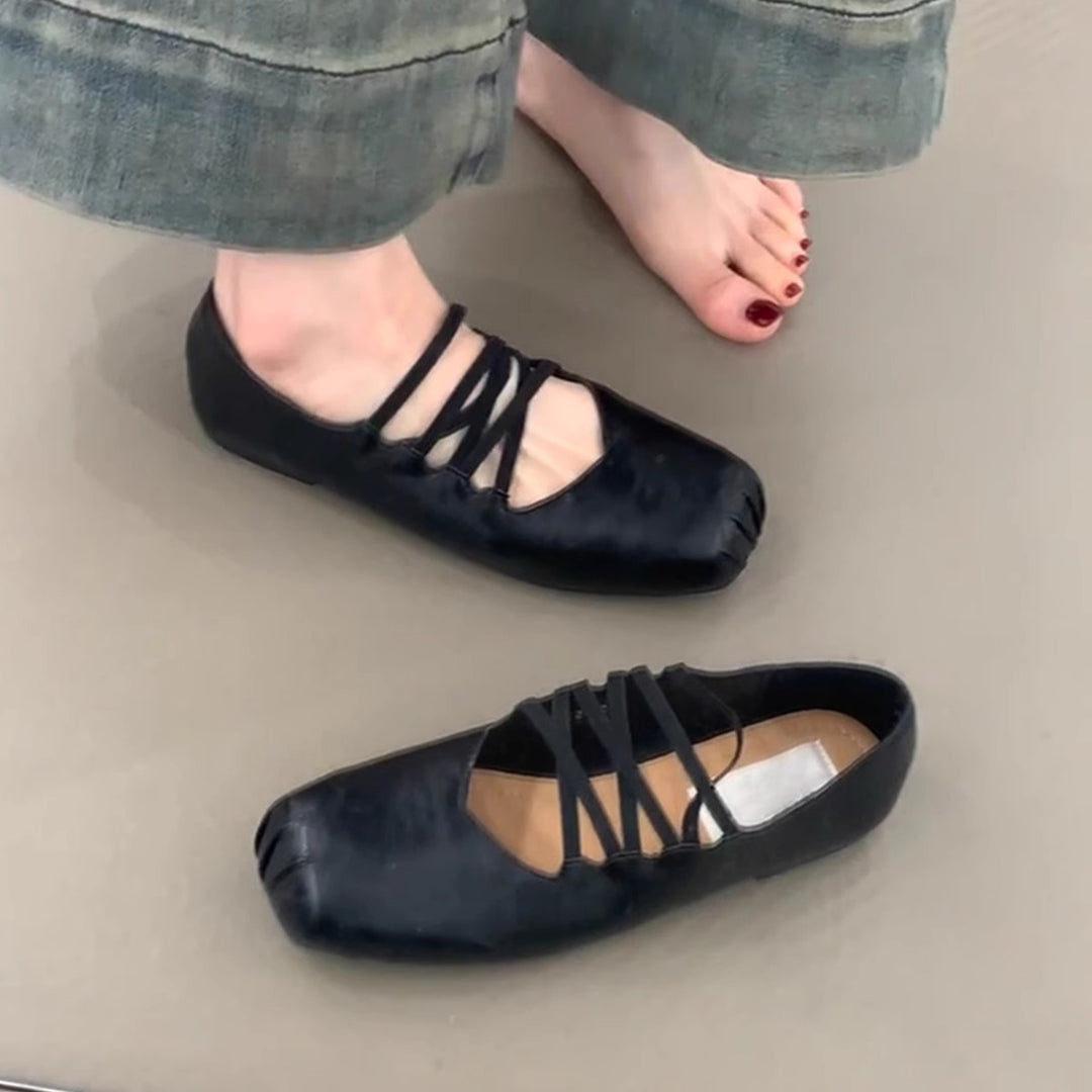 Damen Ballerinas mit innovativem Kreuzband-Design EB