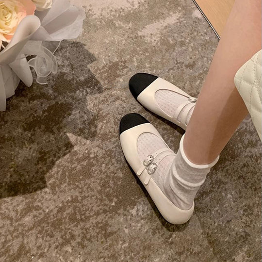 Damen Ballerinas mit dekorativem Riemen und komfortabler Innensohle EB
