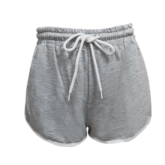 Damen Sportliche Shorts mit elastischem Bund und Kordelzug EB