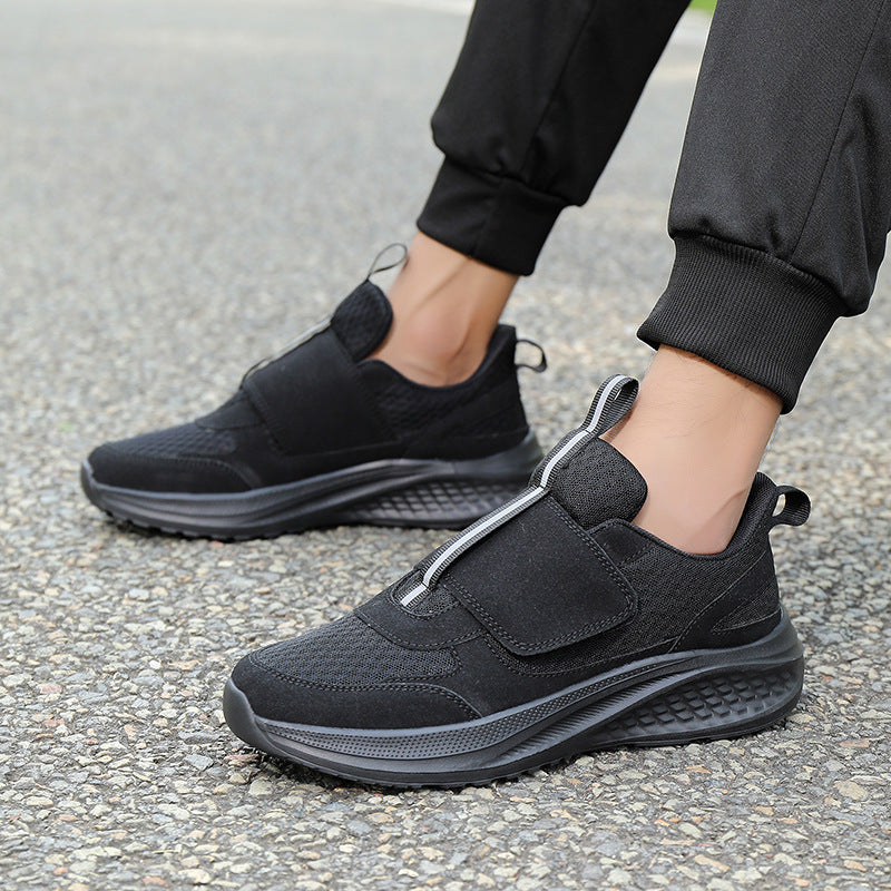 Herren nan urbaner Slip-On-Sneaker mit Klett-Frontverschluss, elastischem Zugsystem und mehrschichtiger Dämpfung EB