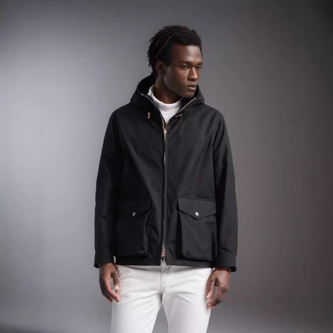 Herren Outdoormantel mit abnehmbarer Kapuze EB