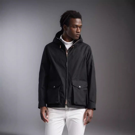 Herren Outdoormantel mit abnehmbarer Kapuze EB