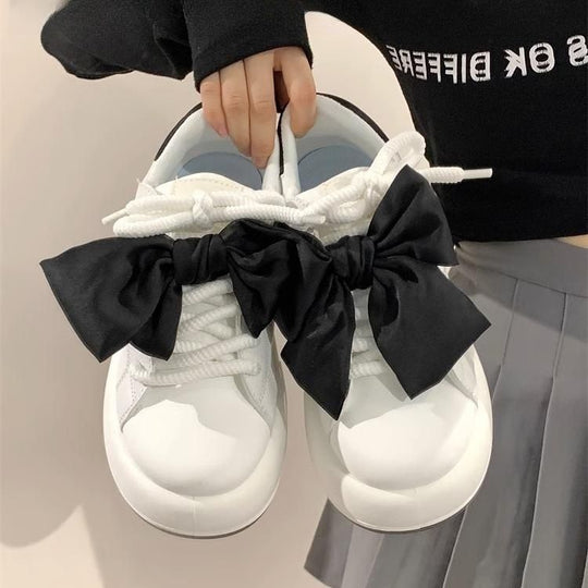 Damen Sneakers mit modischem Schleifen-Design und Komfort-Sohle EB