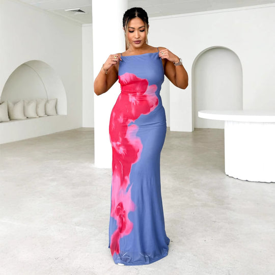 Damen Maxikleid mit schickem floralem Muster und elegantem Schnitt EB