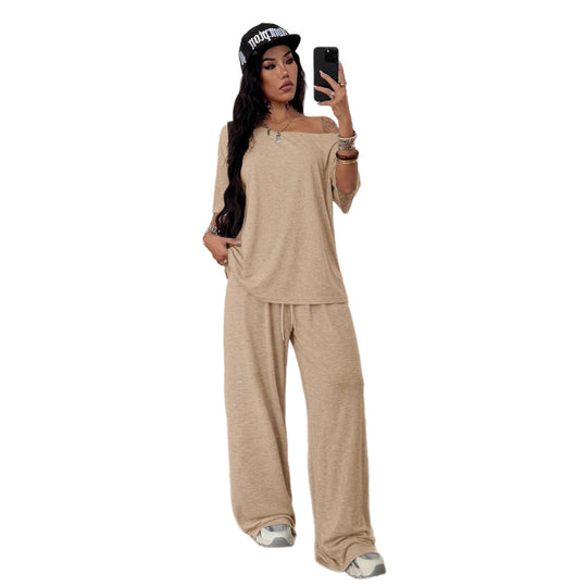 Damen lässiges Oberteil und Jogginghose Set EB