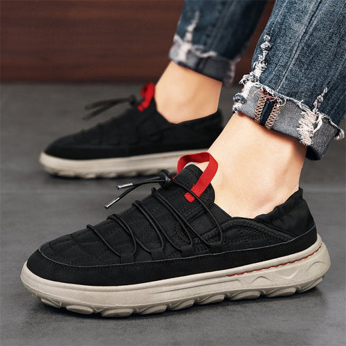 Damen Multifunktionale Slip-On Sneakers mit elastischem Schnürsystem und gepolstertem Fußbett EB