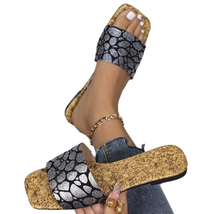Damen Komfortable Riemchensandalen mit modischen Korksohlen EB