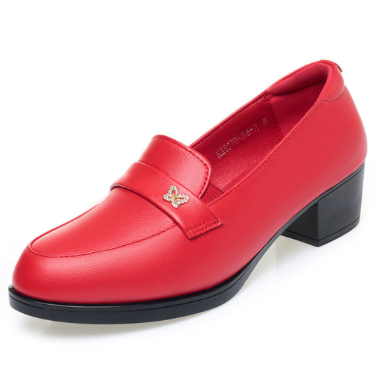 Damen elegante Loafers mit glänzender Dekoration EB