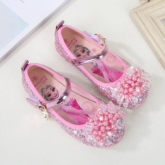 Mädchen Ballerina Schuhe mit funkelnden Perlenapplikationen EB