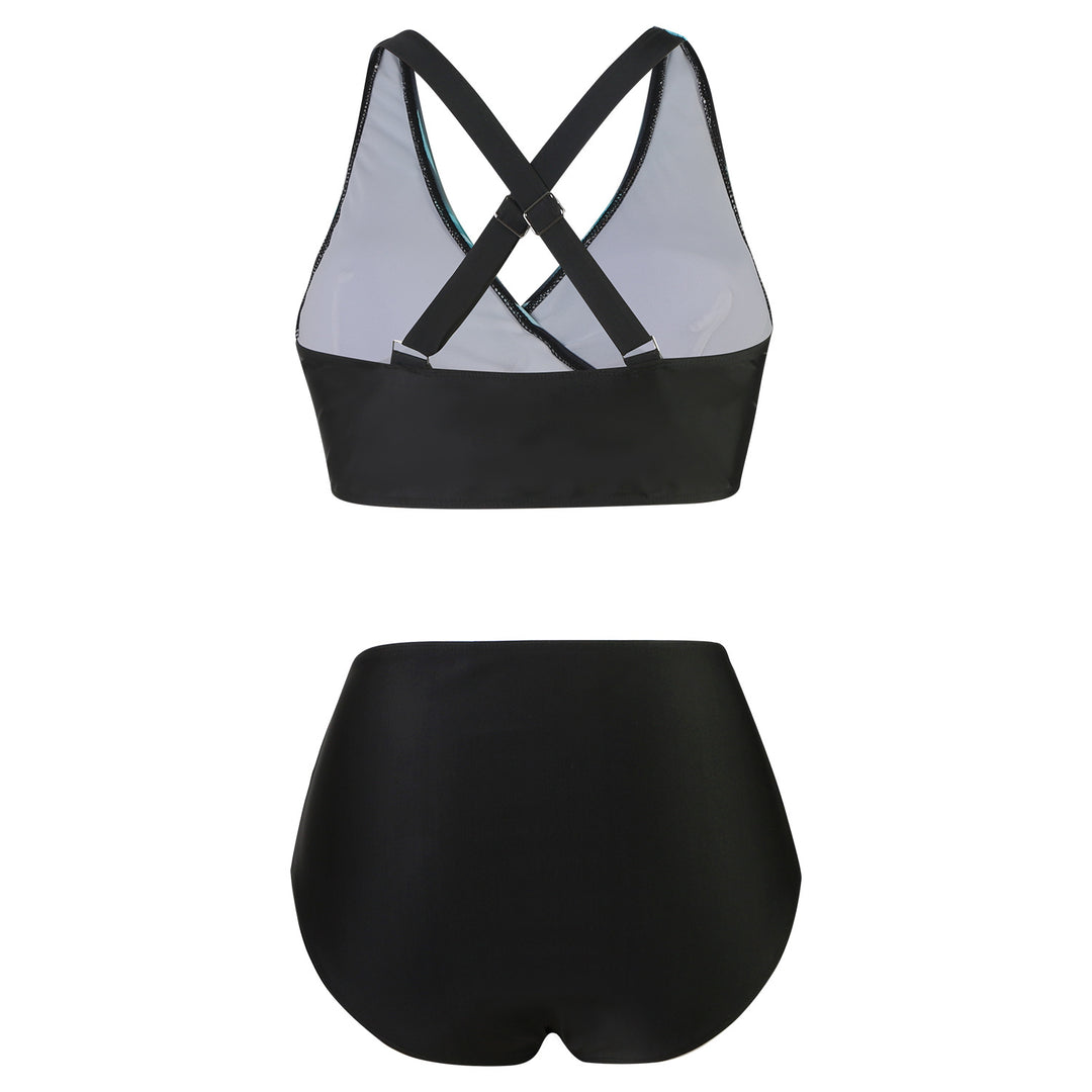 Damen Hochtaillierter Sport-Bikini mit elegantem Rückenschnitt EB