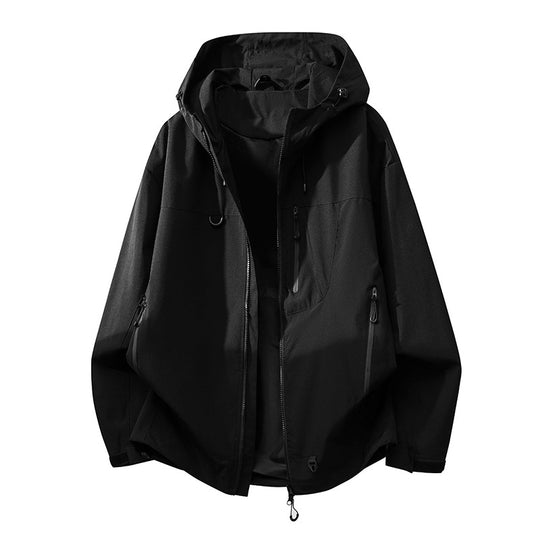 Damen technische Outdoorjacke mit multifunktionalen Taschen und verstellbarem Kapuzensystem EB