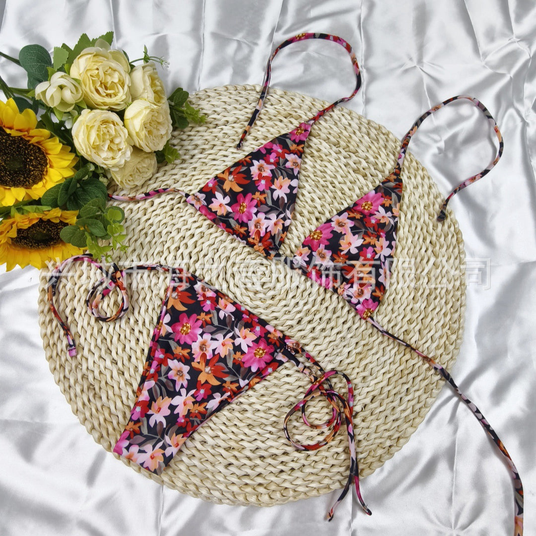 Damen Triangel-Bikini mit verspieltem Punkten-Design EB