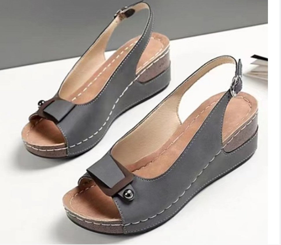Damen Slingback Keilsandaletten mit komfortabler Sohlenstruktur EB
