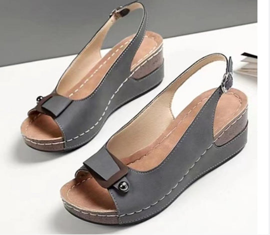 Damen Slingback Keilsandaletten mit komfortabler Sohlenstruktur EB