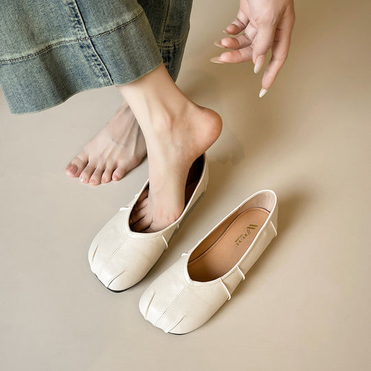 Damen Ballerinas mit einzigartigem Faltendesign EB