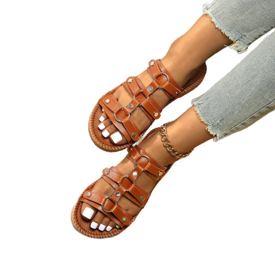 Damen Freizeitsandalen mit verstellbaren Trägern und rutschfester Sohle EB