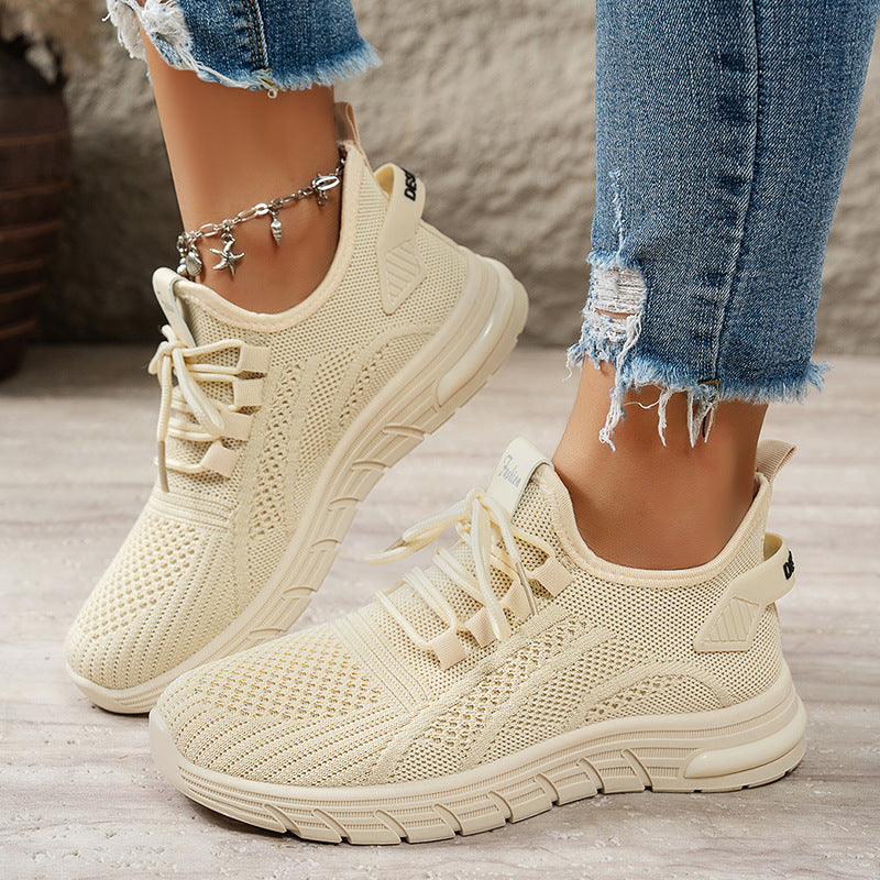 Damen Sportliche und atmungsaktive Sneakers mit rutschfester Sohle EB