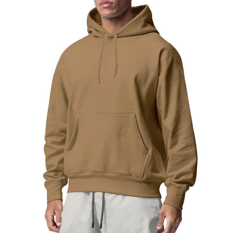 Herren nan Premium-Kapuzenpullover mit Kängurutasche, innen angerautem Fleece, verstärkter Nackennaht und geripptem Saum EB