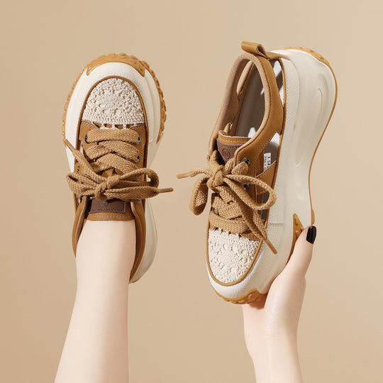 Damen Komfortable und stylische Sneakers mit atmungsaktiver Mesh-Oberfläche EB