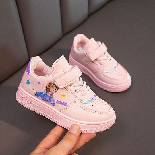 Damen Sneakers mit verspieltem Prinzessinnenmotiv und praktischem Klettverschluss EB