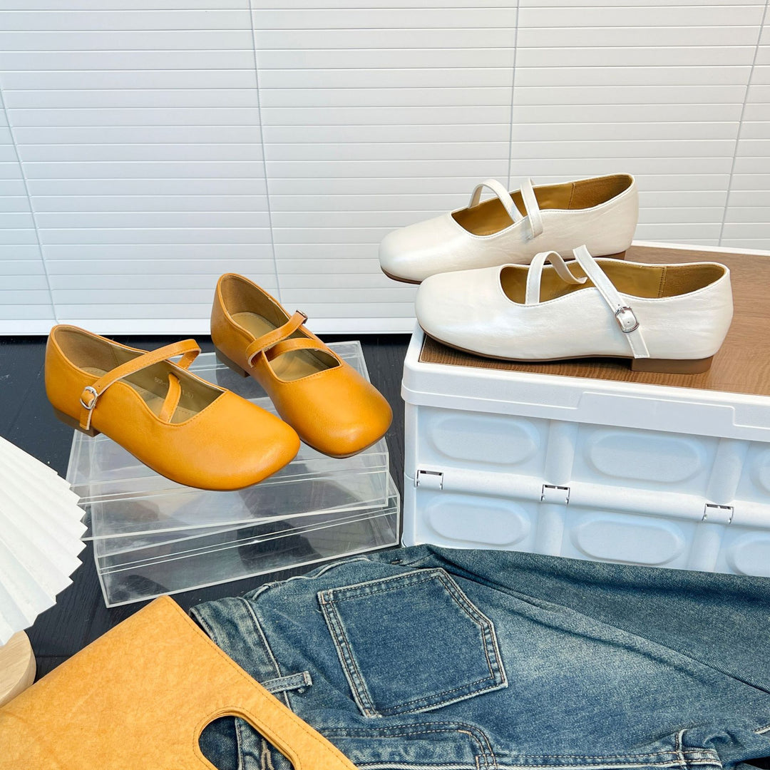 Damen Ballerinas mit elegantem Riemen und weicher Innensohle EB