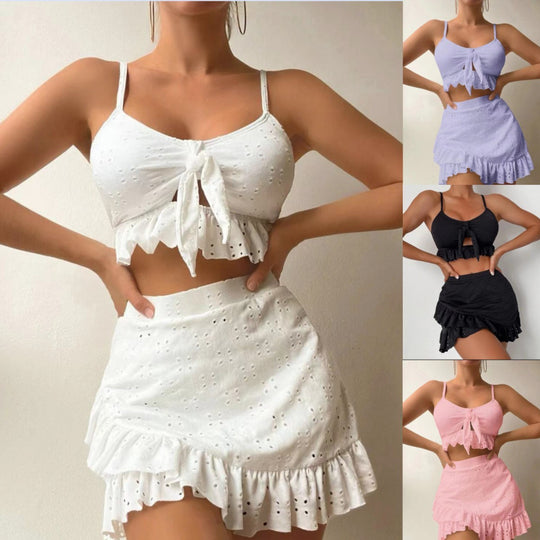 Damen Crop-Top und Rock-Set EB