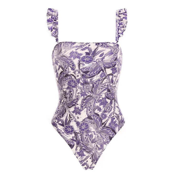 Damen Bikiniset mit schickem Wickelrock und verspieltem Rüschendesign EB