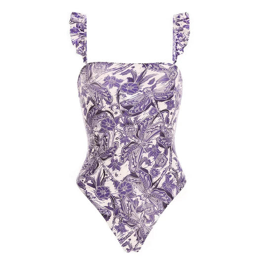 Damen Bikiniset mit schickem Wickelrock und verspieltem Rüschendesign EB